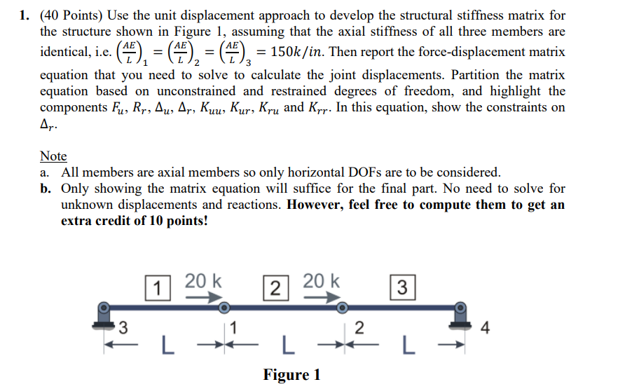 Use the matrix formulation of the stiffness