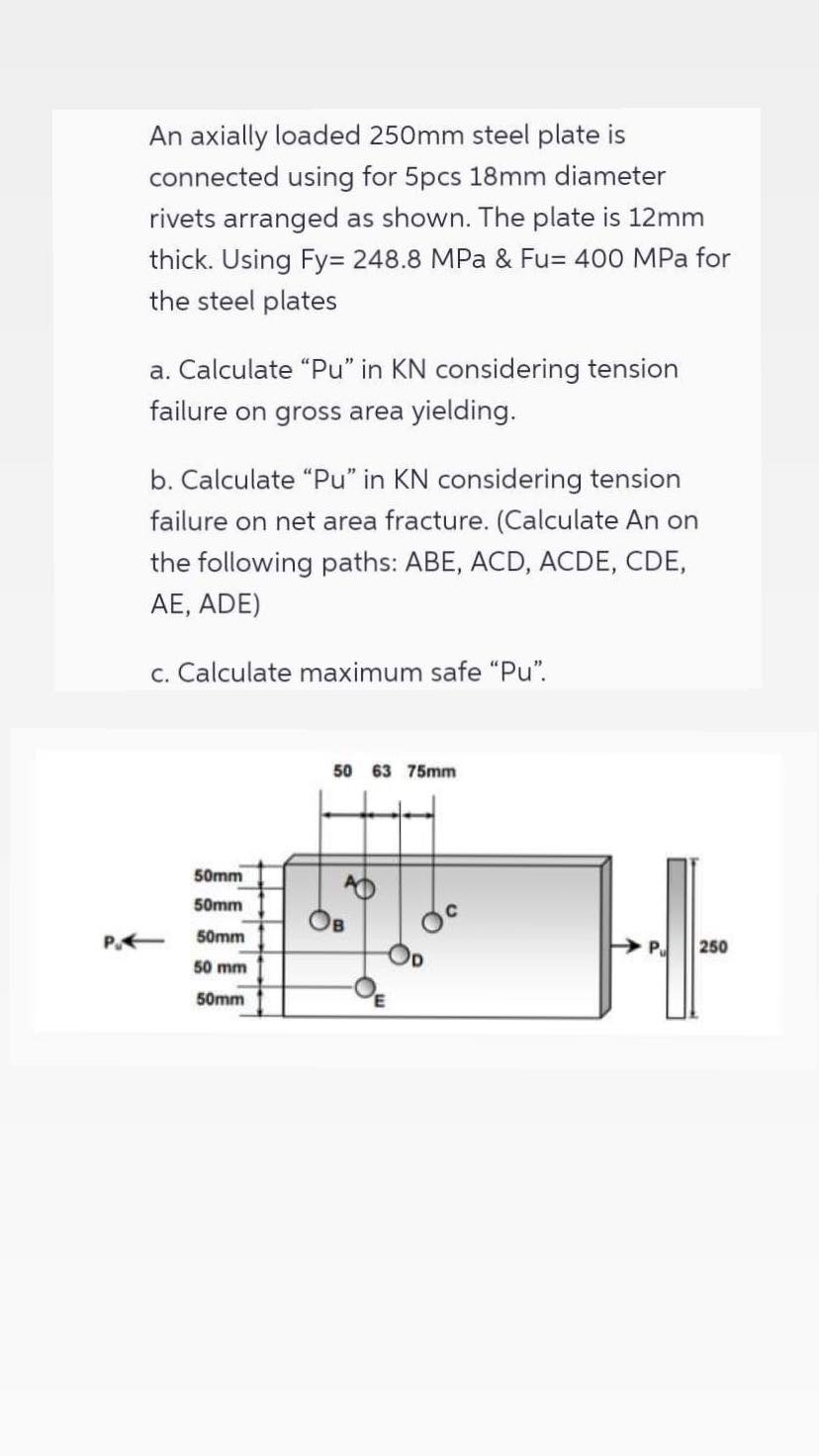An axially loaded 2 5 0 m m steel plate is