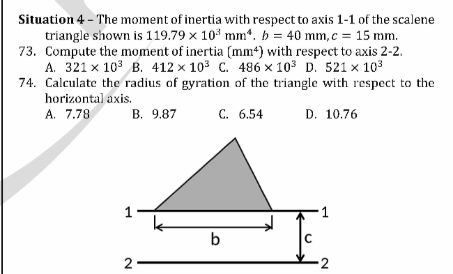 Situation 4 - The moment of inertia with respect