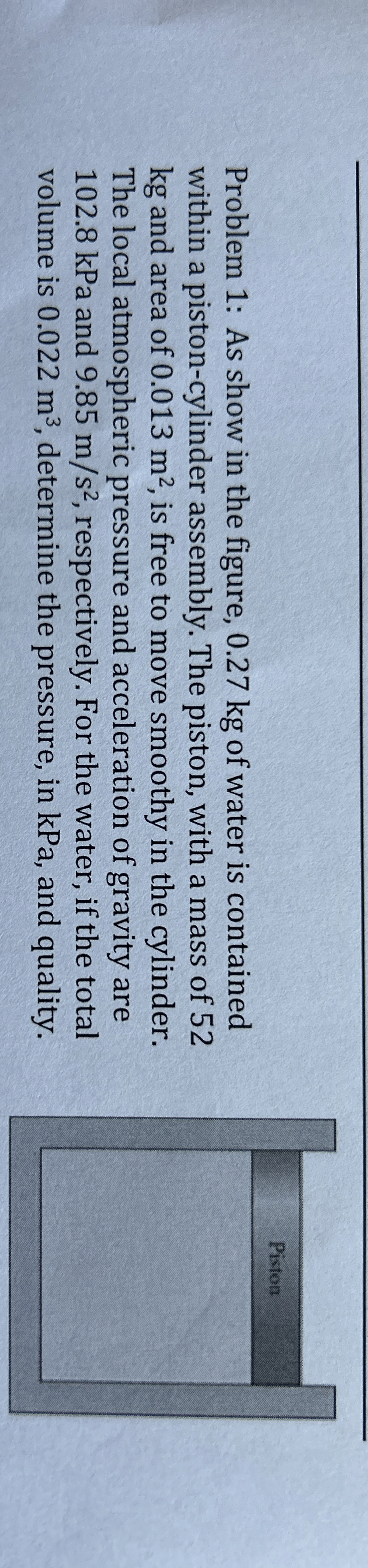 Problem 1 : As show in the figure, 0 . 2 7 kg of