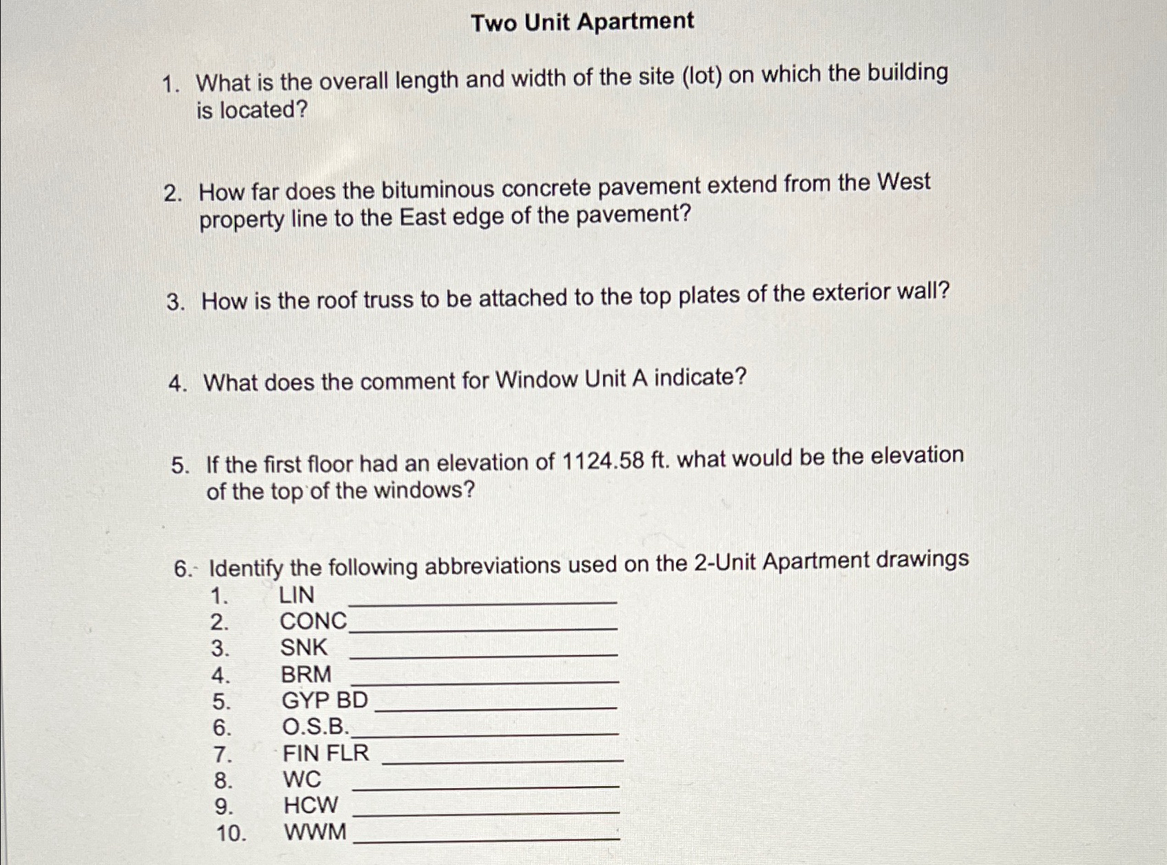 Two Unit Apartment What is the overall length and