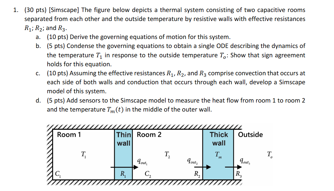 ( 3 0 pts ) [ Simscape ] The figure below depicts