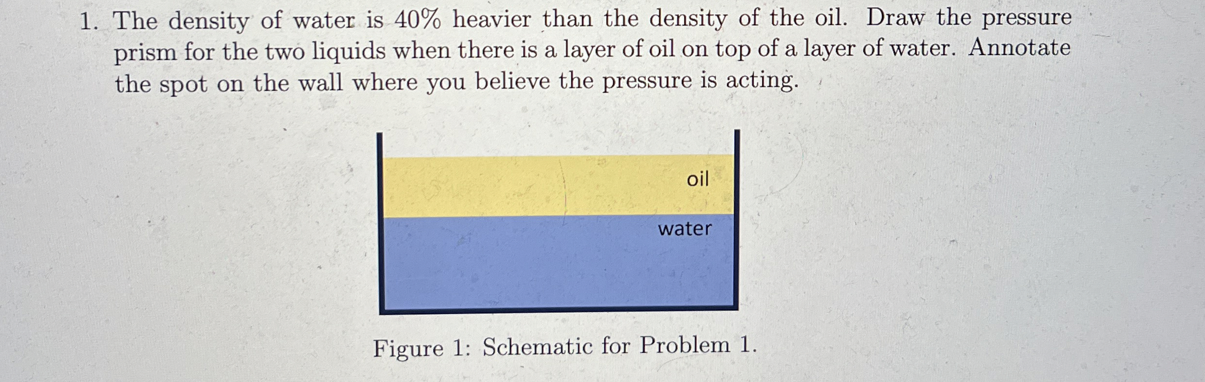 The density of water is 4 0 % heavier than the