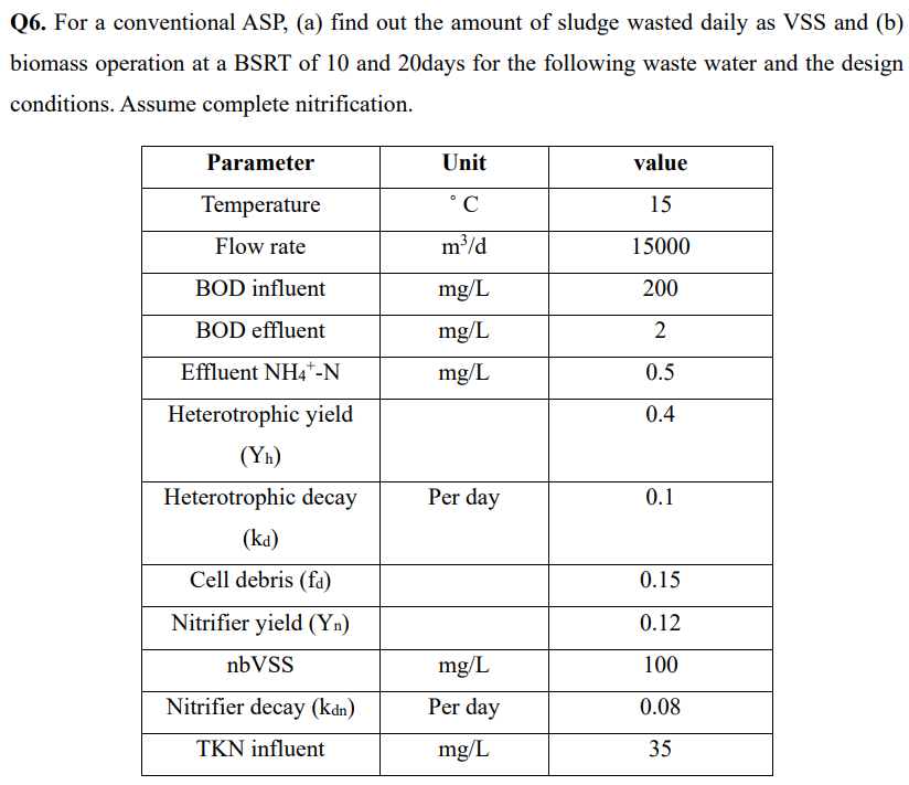 Q 6 . For a conventional ASP, ( a ) find out the