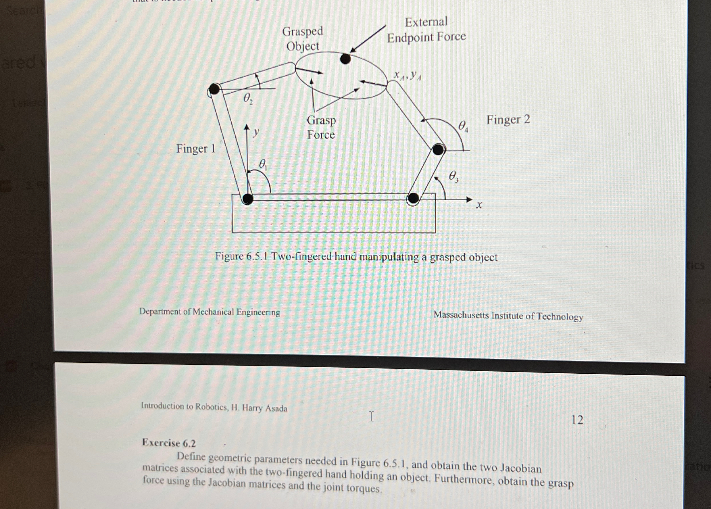 Figure 6 . 5 . 1 Two - fingered hand manipulating