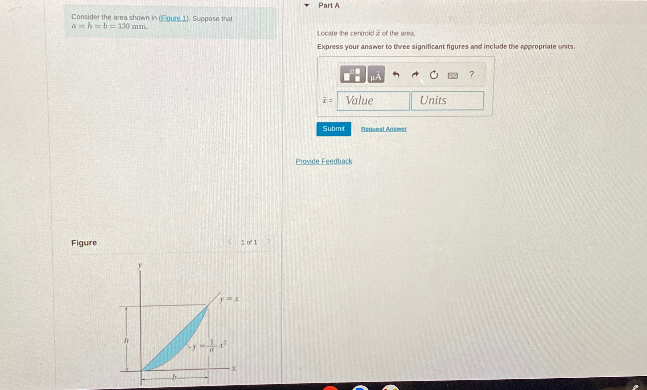 Part A Consider the area shown in ( Eigure 1 ) .