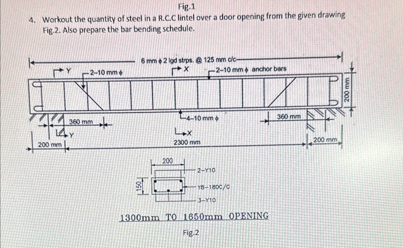Fig. 1 4 . Workout the quantity of steel in a R .