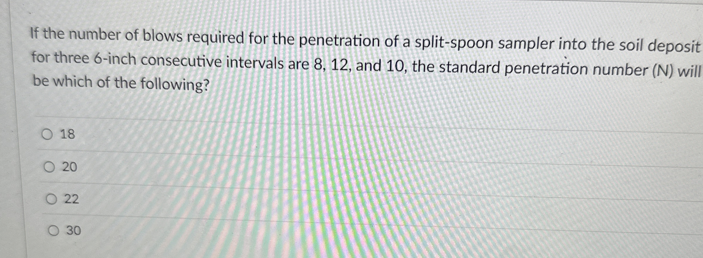 If the number of blows required for the