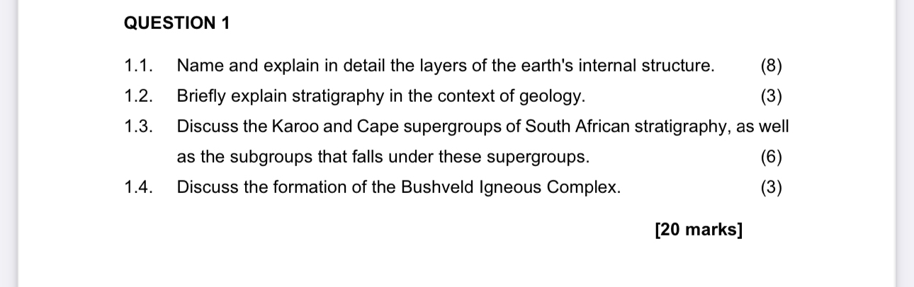 QUESTION 1 1 . 1 . Name and explain in detail the