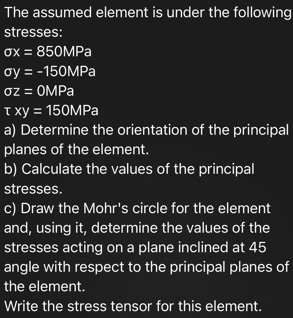 The assumed element is under the following