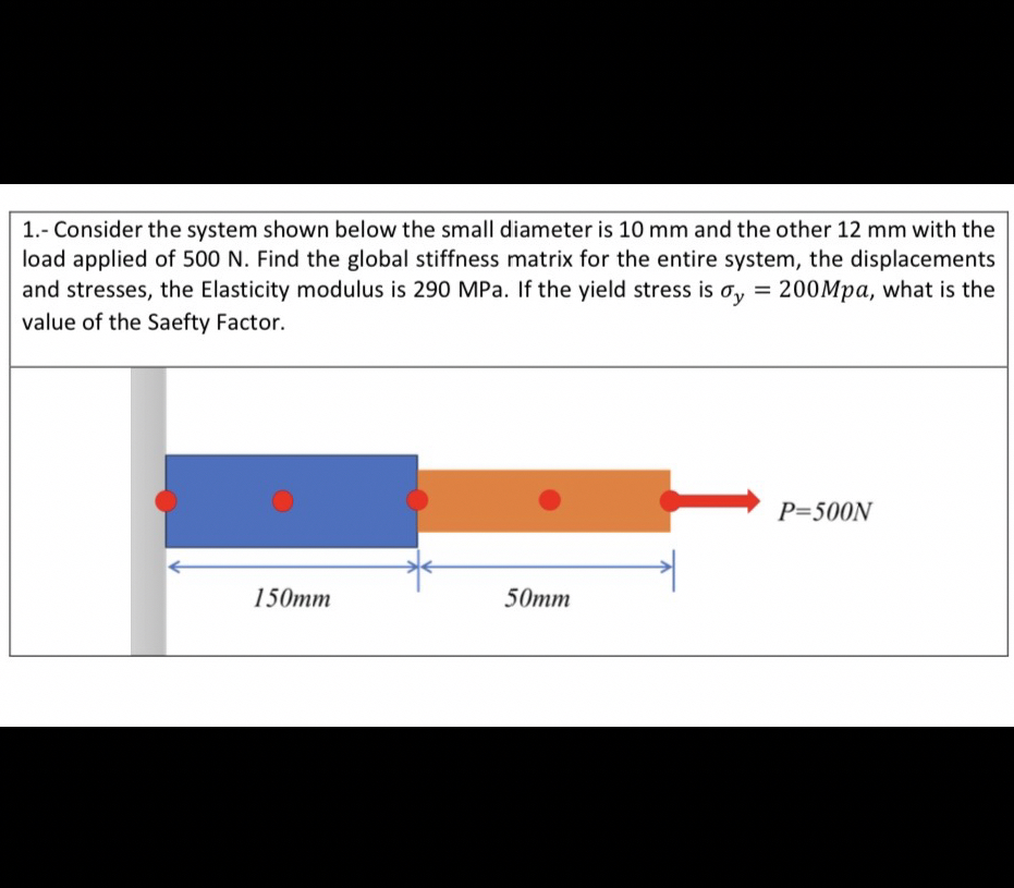 1 . - Consider the system shown below the small