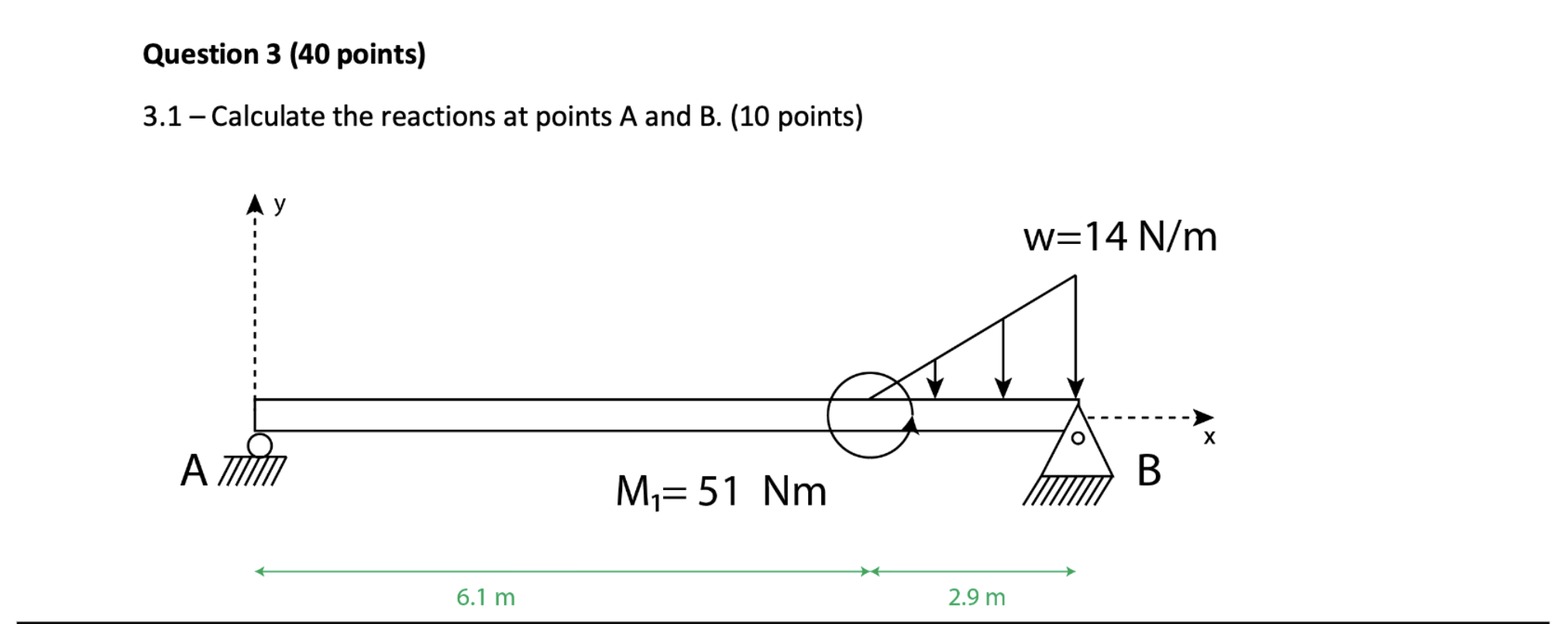 Question 3 ( 4 0 points ) 3 . 1 - Calculate the
