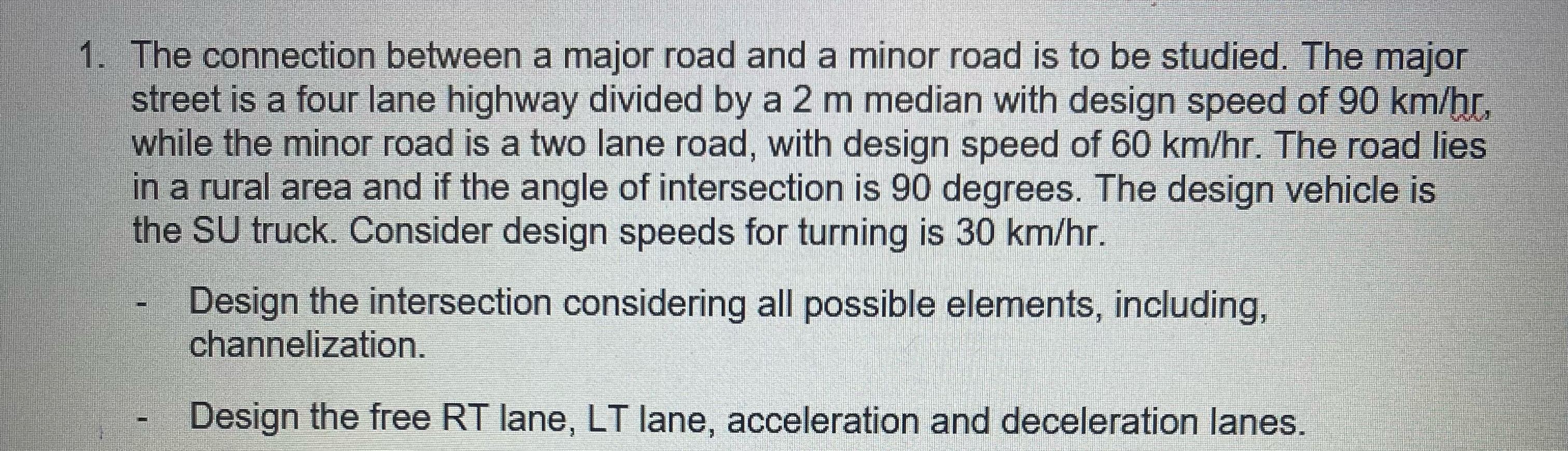 The connection between a major road and a minor