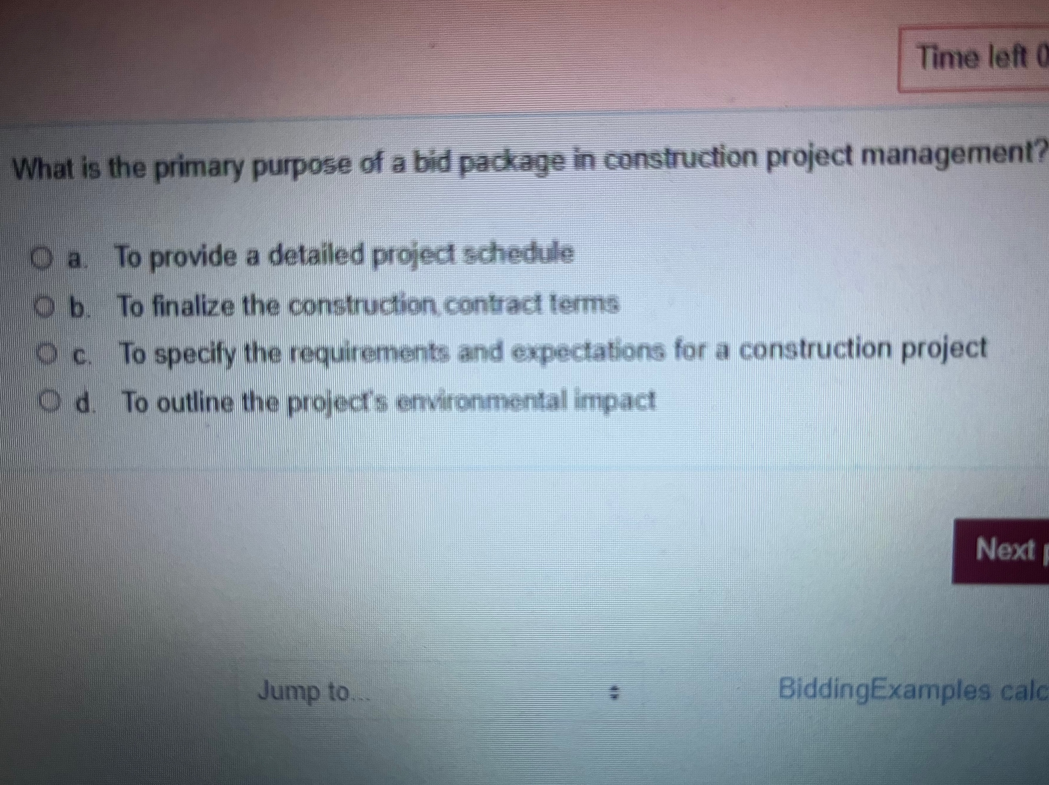 What is the primary purpose of a bid package in