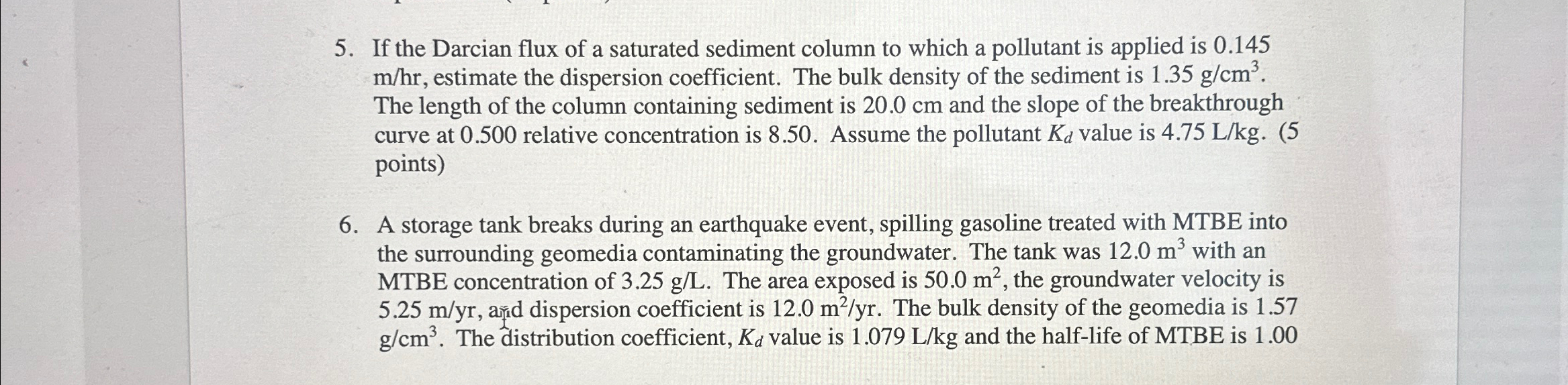If the Darcian flux of a saturated sediment