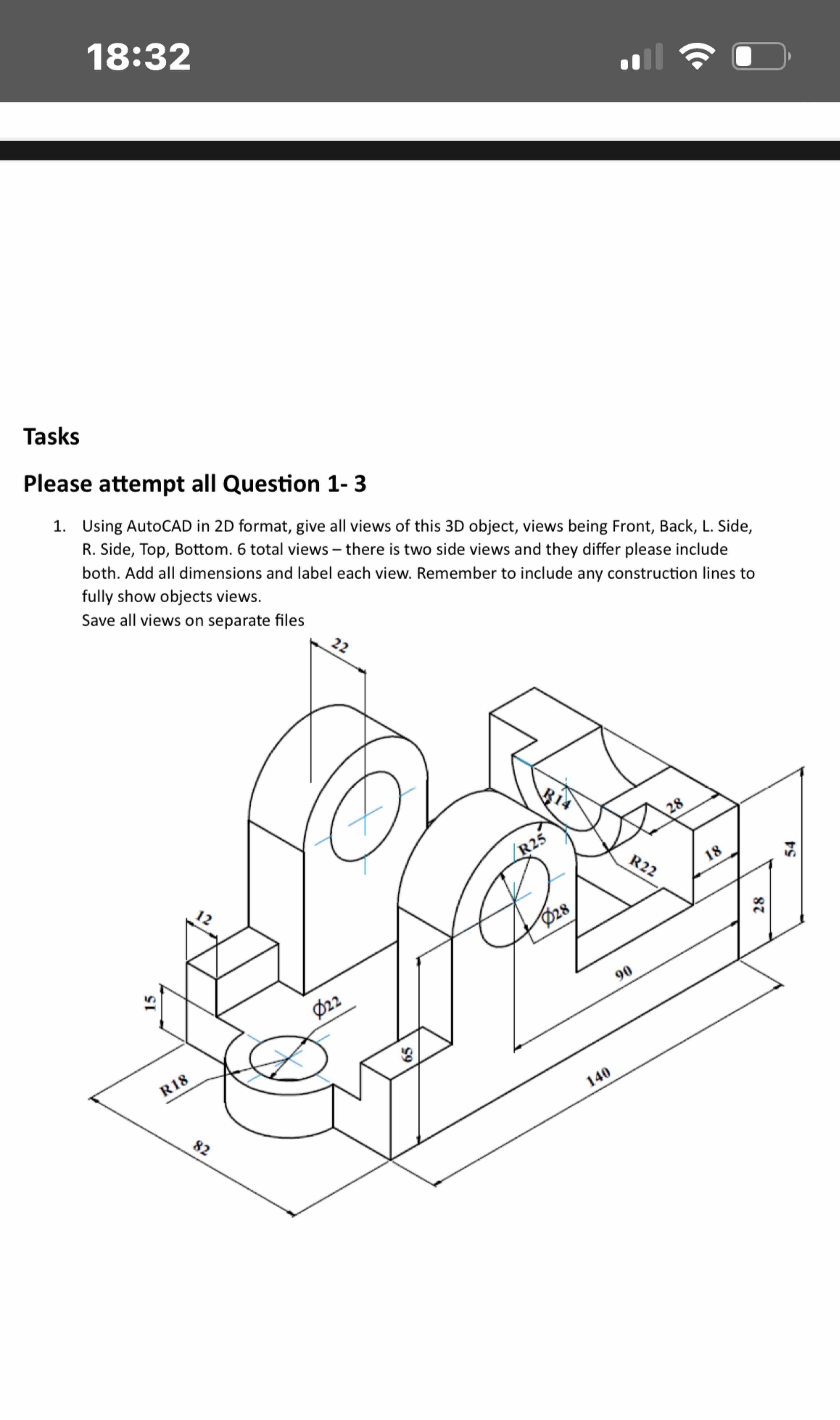 1 8 : 3 2 Tasks Please attempt all Question 1 - 3