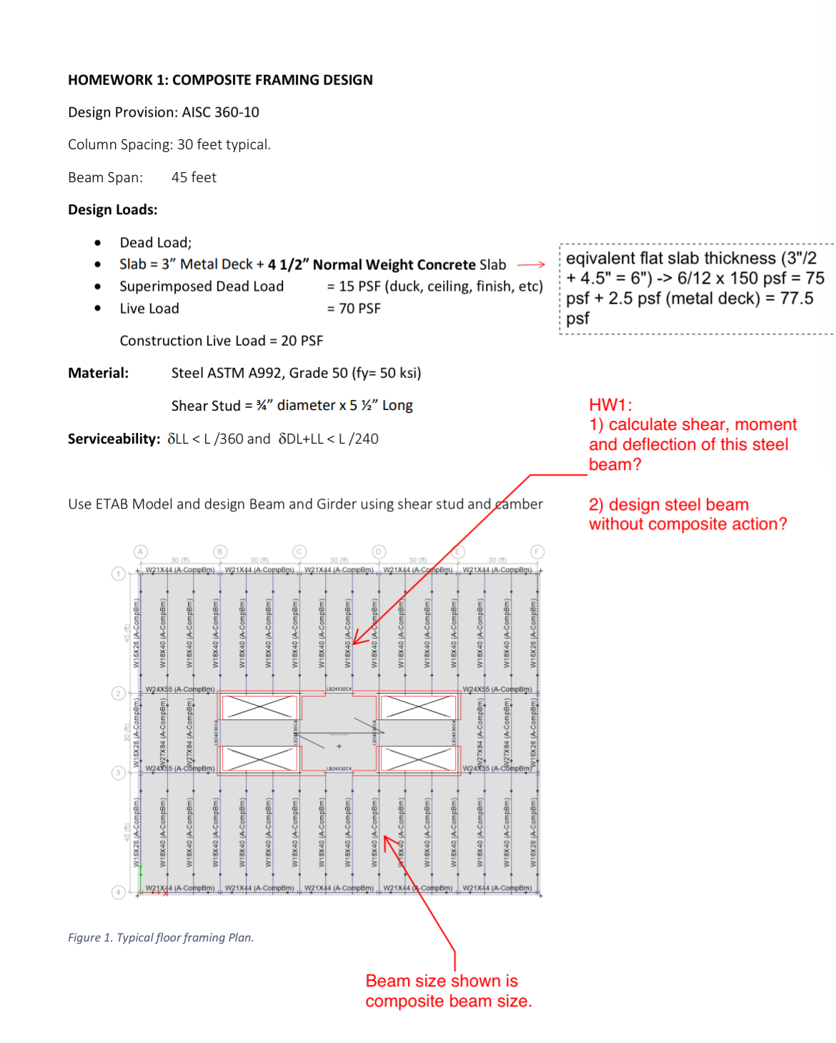 HOMEWORK 1 : COMPOSITE FRAMING DESIGN Design
