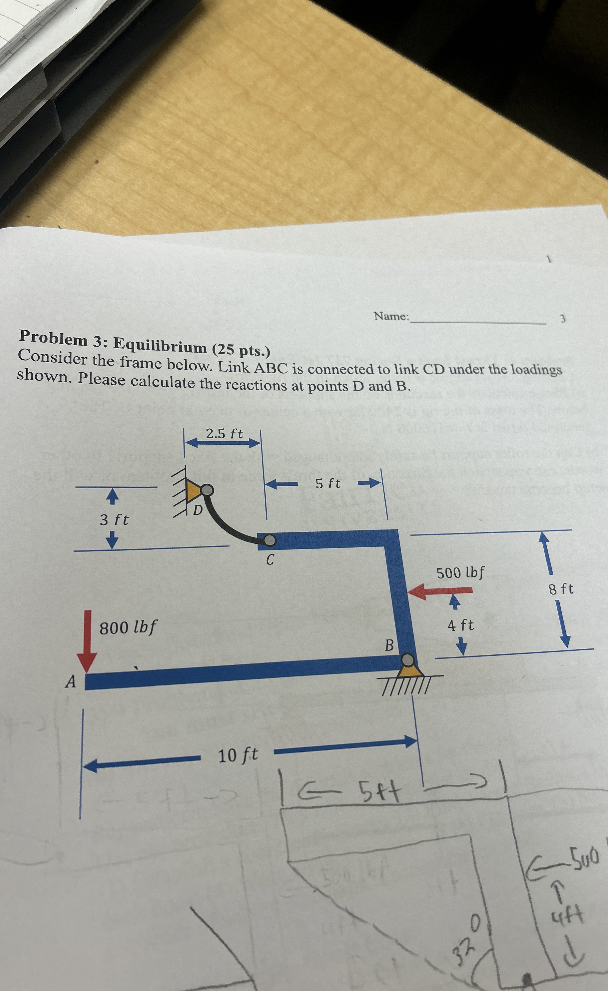 Problem 3 : Equilibrium ( 2 5 pts . ) Name 3