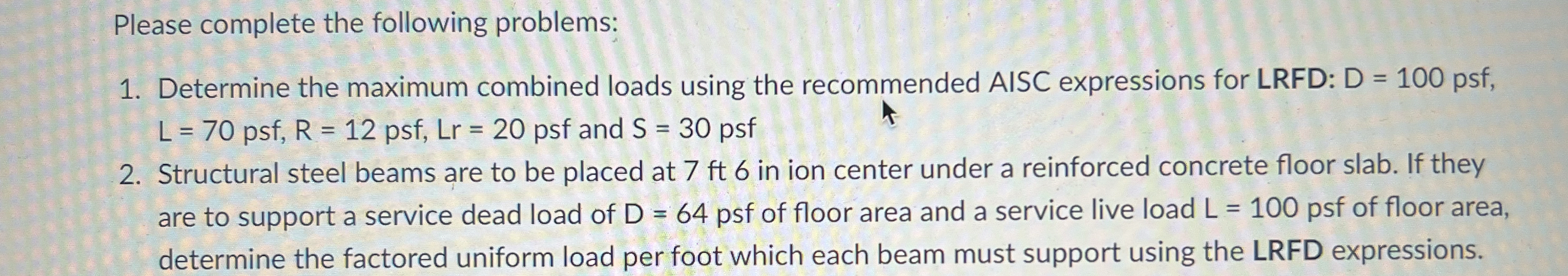 Please show all steps and include all equations
