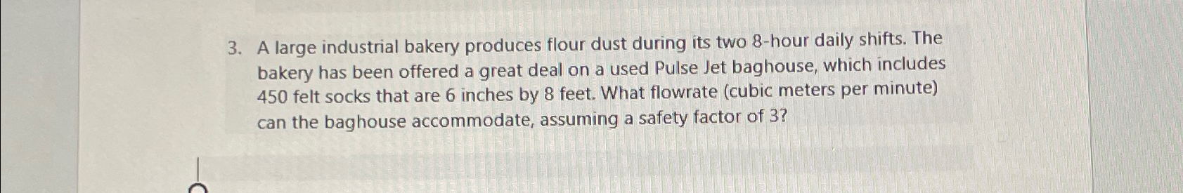 A large industrial bakery produces flour dust