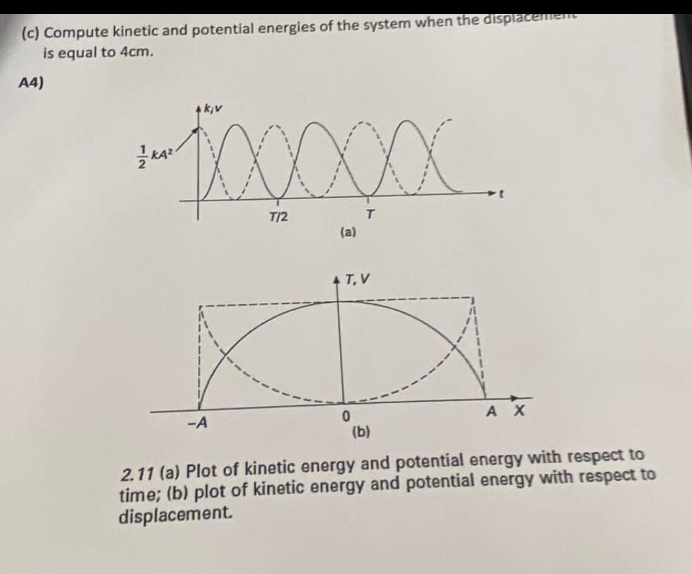 ( c ) Compute kinetic and potential energies of