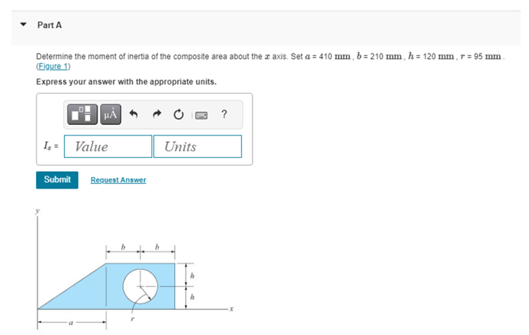 Part A Determine the moment of inertia of the