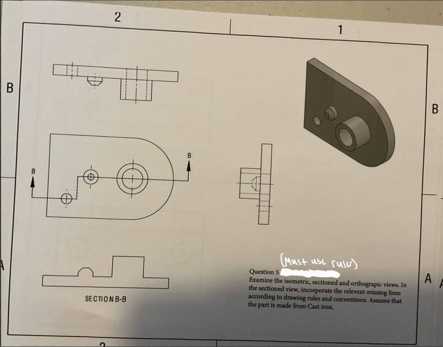 Utilize the Top and Frontal views to draw the