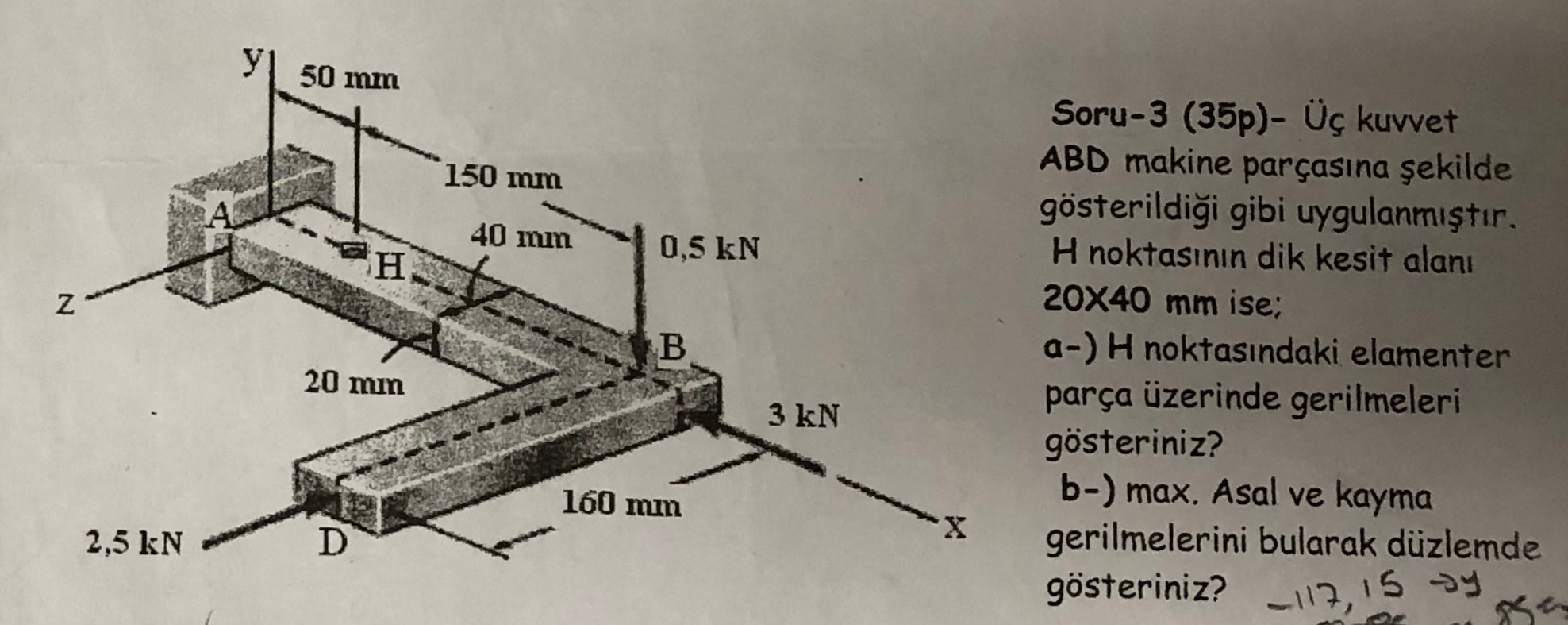 Soru - 3 ( 3 5 p ) - kuvvet ABD makine par as na