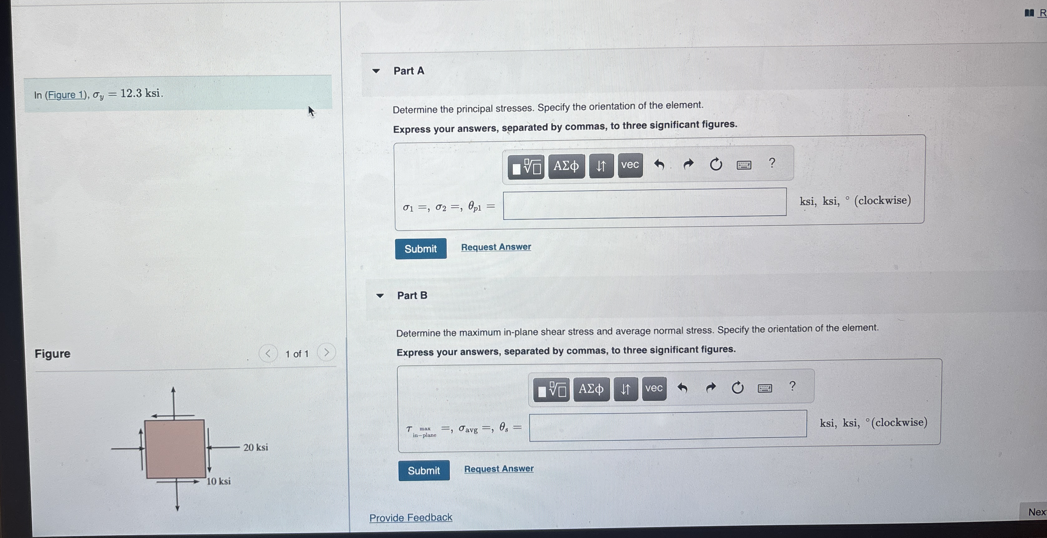 l n ( Figure 1 ) , y = 1 2 . 3 ksi. Figure 1 of 1
