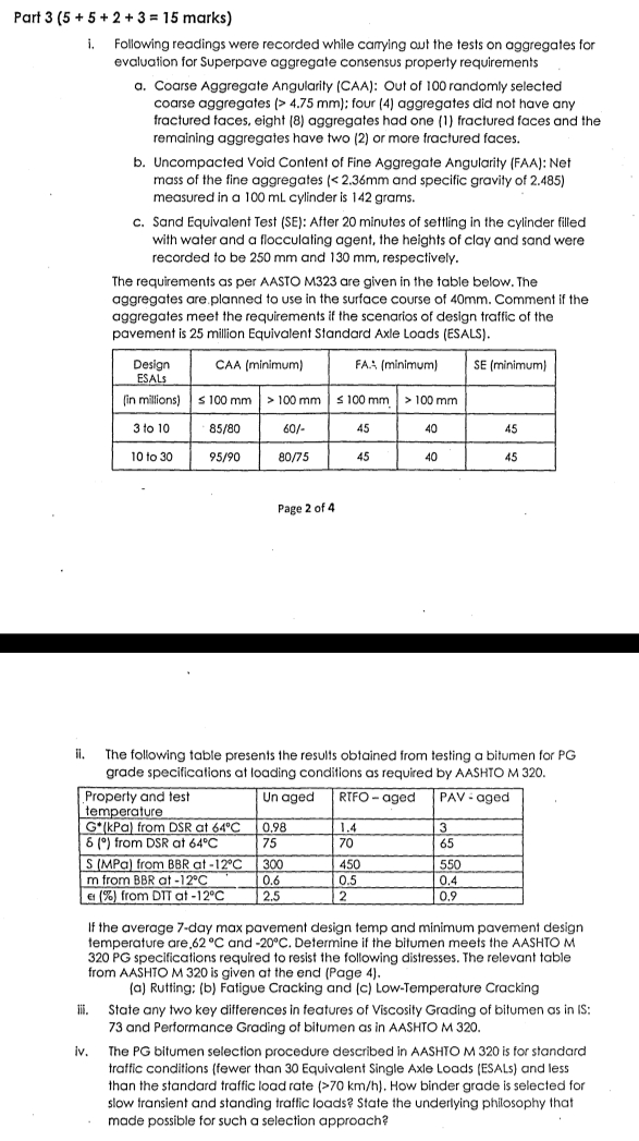 these questions are from pavement engineering
