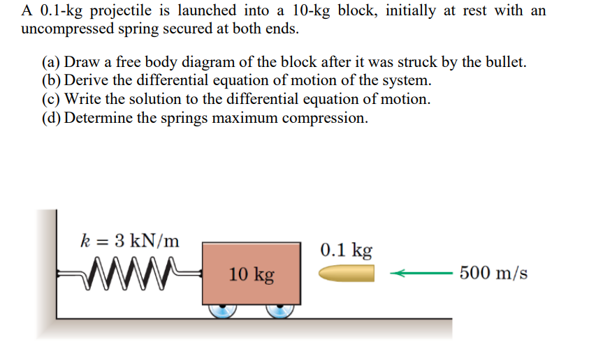 A \ ( 0 . 1 - \ mathrm { kg } \ ) projectile is