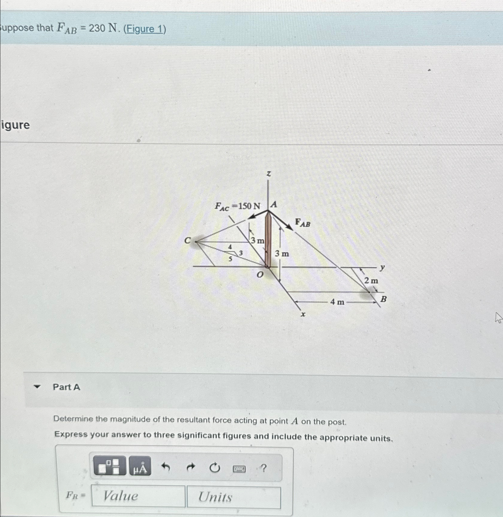 uppose that F A B = 2 3 0 N . ( Figure 1 ) igure