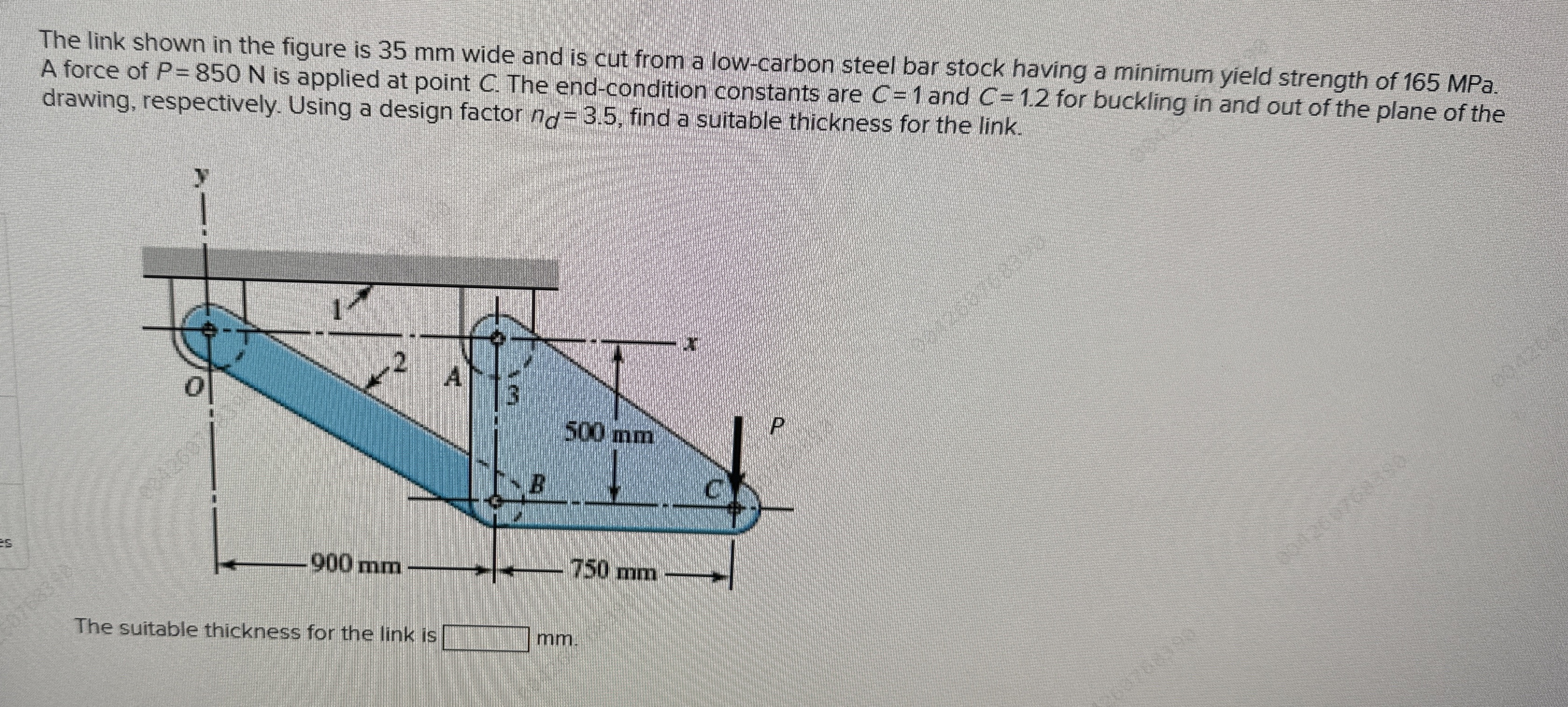 The link shown in the figure is 3 5 mm wide and