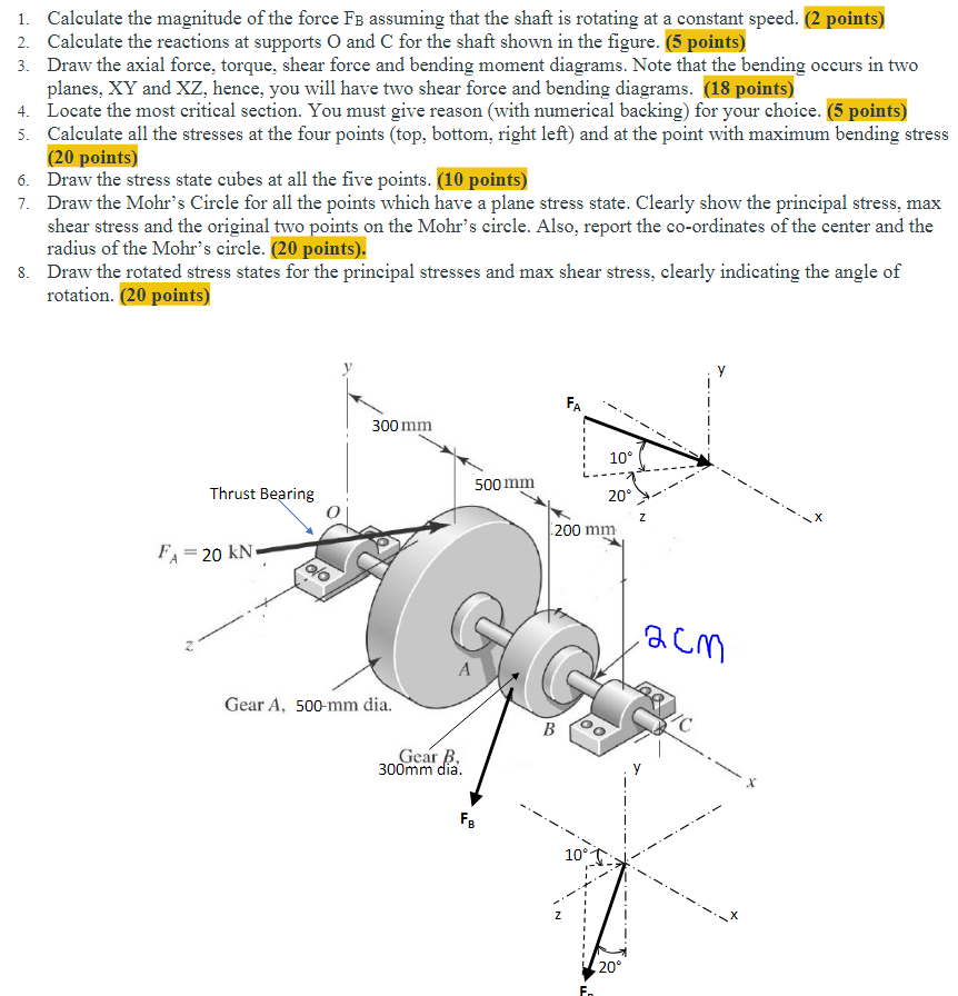1 . Calculate the magnitude of the force \ ( \