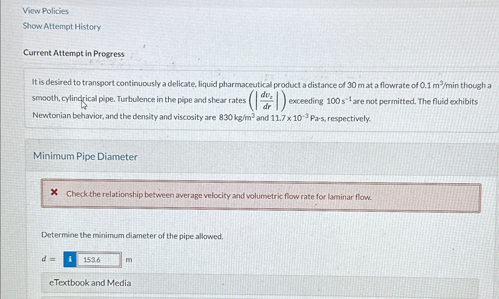 View Policies Show Attempt History Current