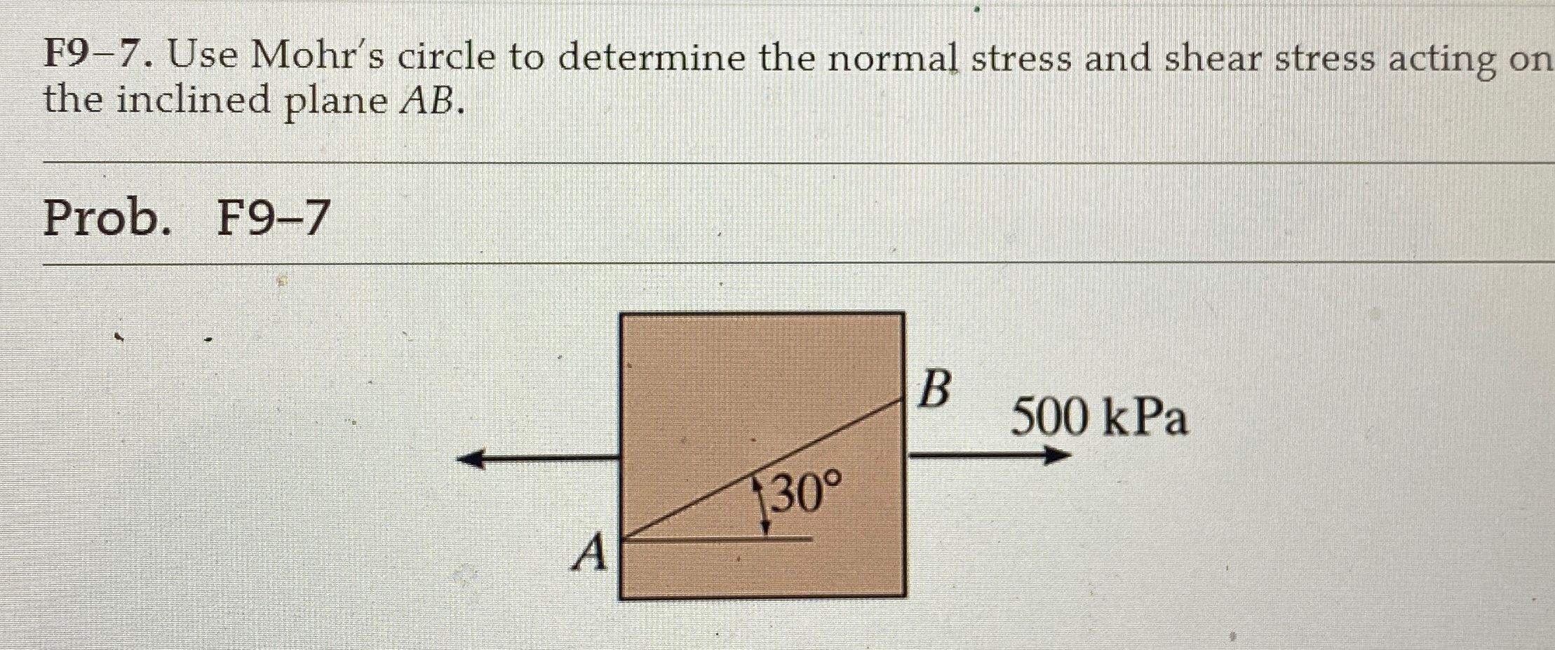 F 9 - 7 . Use Mohr's circle to determine the