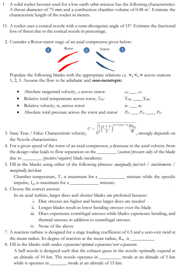 1 . A solid rocket booster used for a low earth