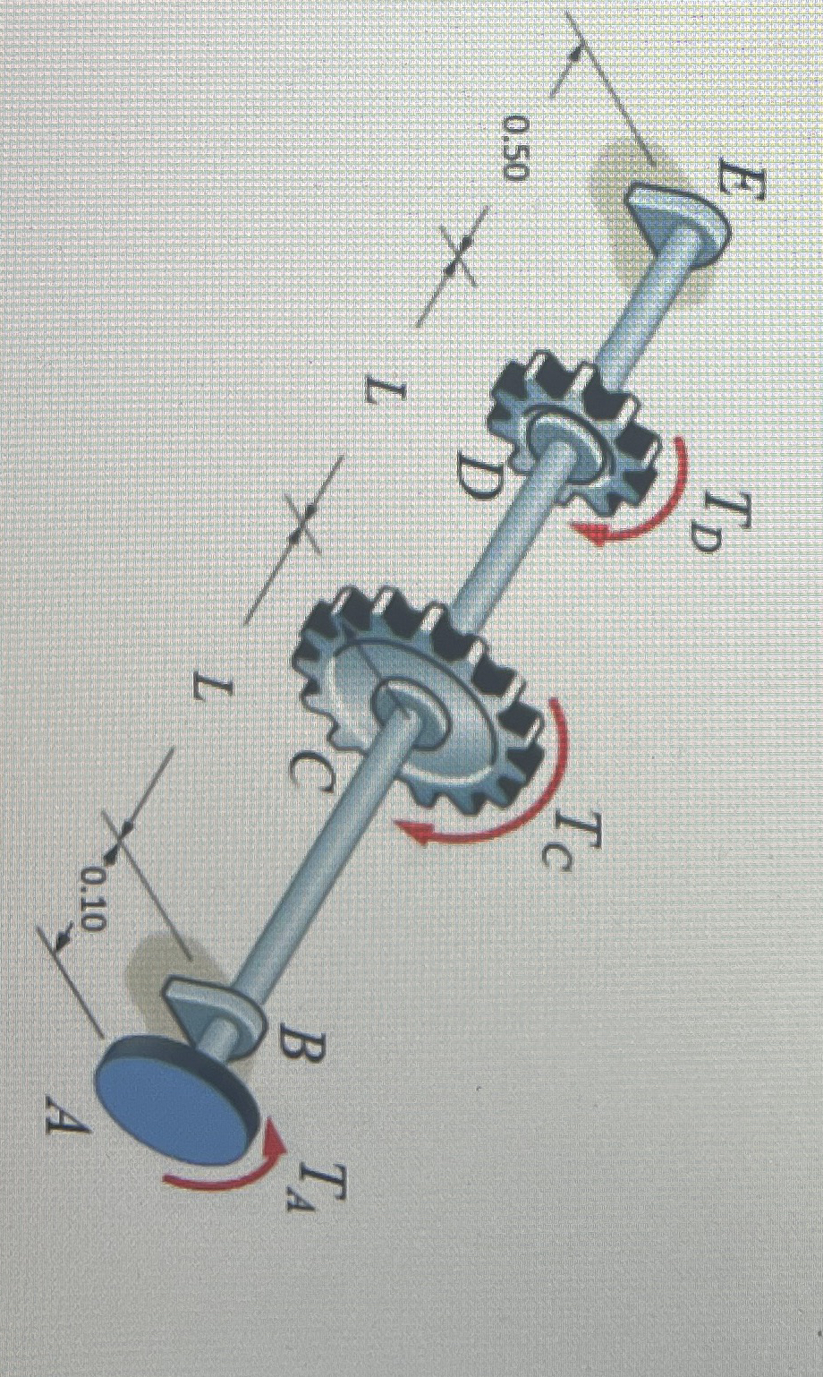 Can you draw a torque diagram for this shaft?