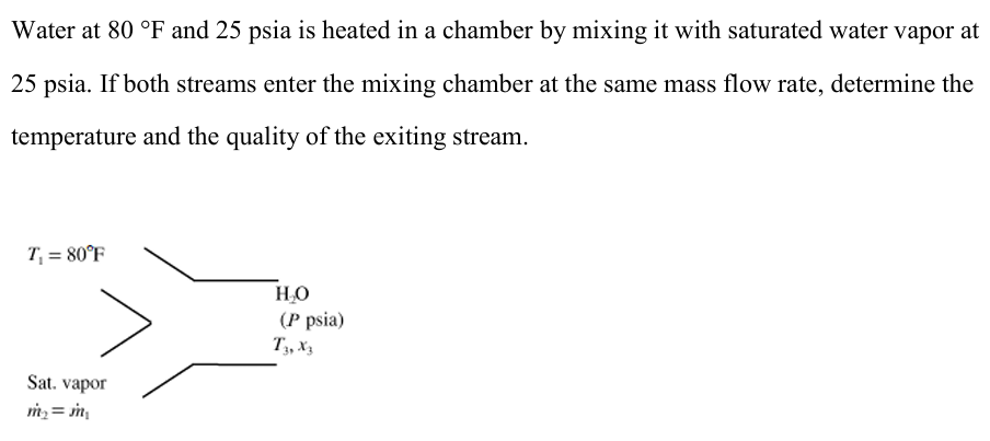 Water at \ ( 8 0 ^ { \ circ } \ mathrm { F } \ )