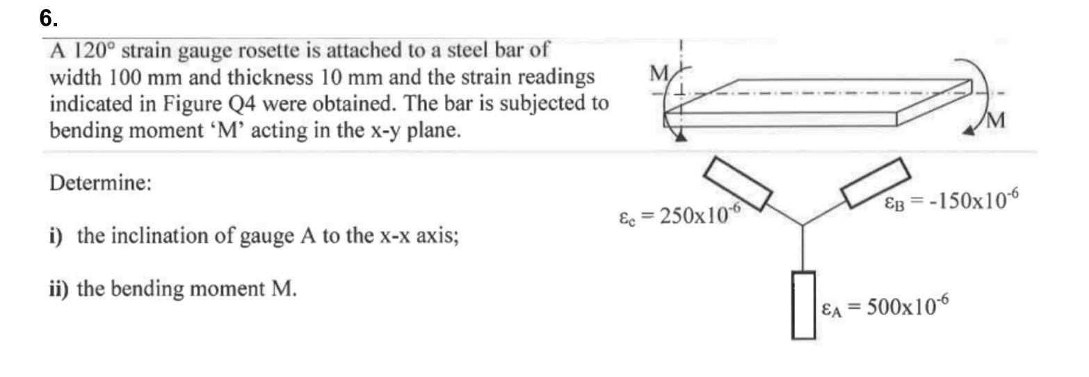 6 . A \ ( 1 2 0 ^ { \ circ } \ ) strain gauge