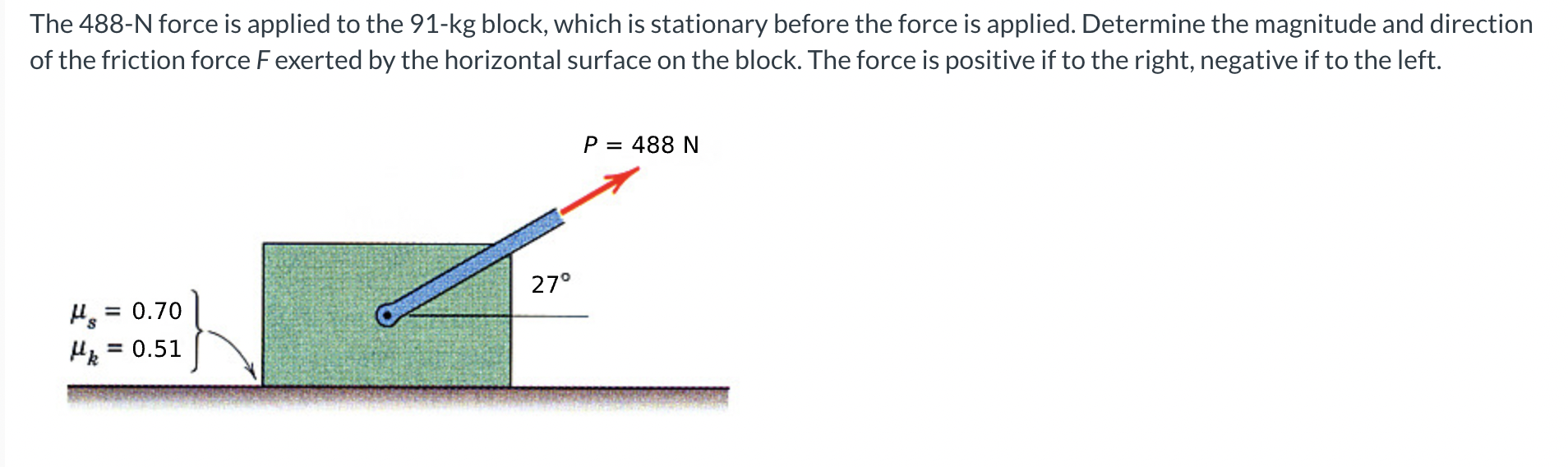 The \ ( 4 8 8 - \ mathrm { N } \ ) force is