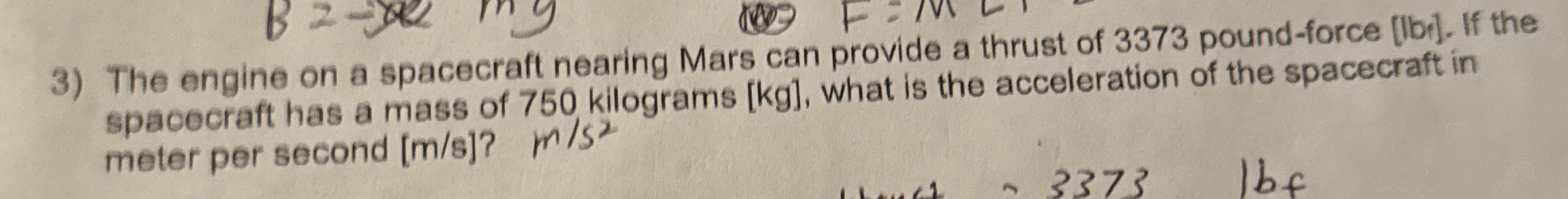 The engine on a spacecraft nearing Mars can