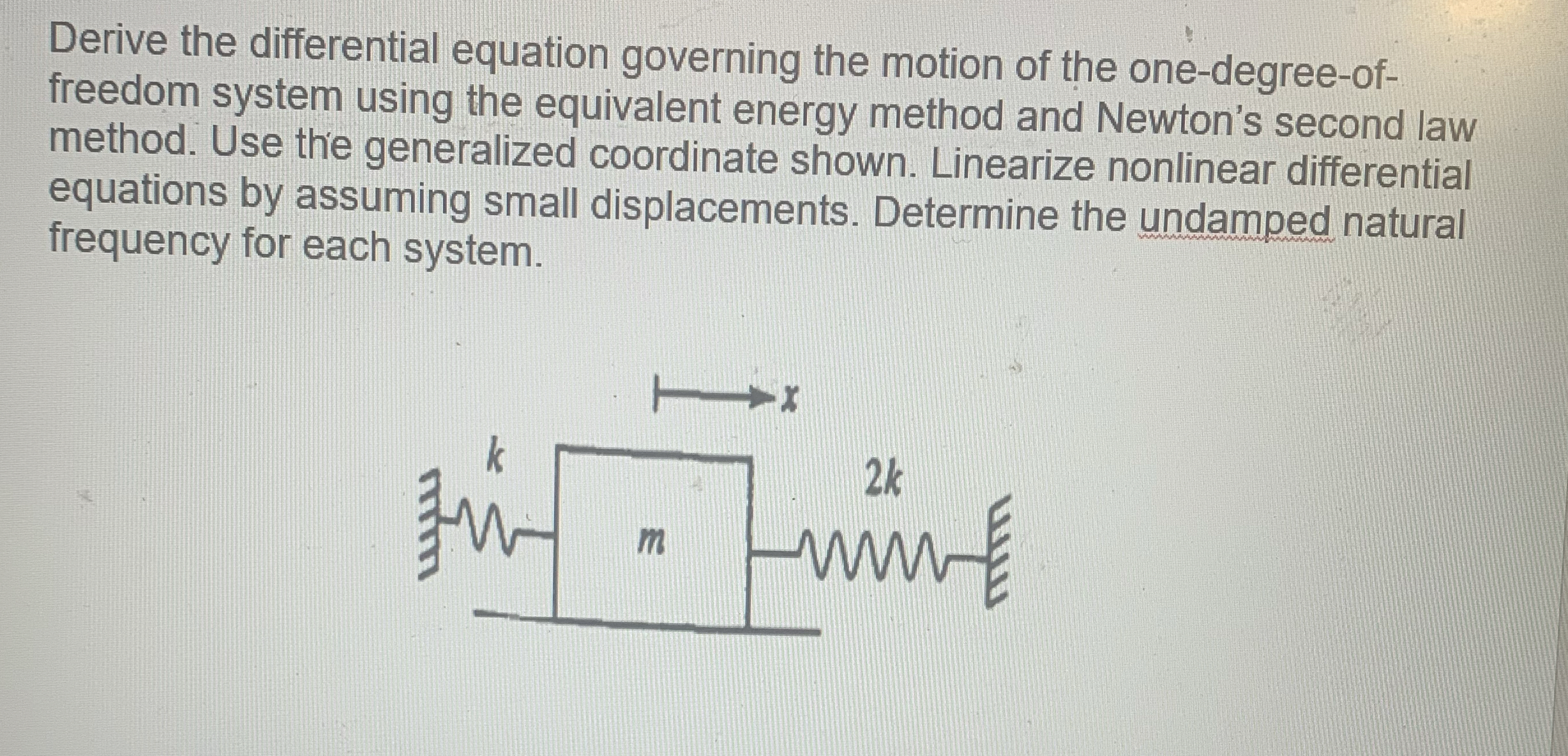 Derive the differential equation governing the