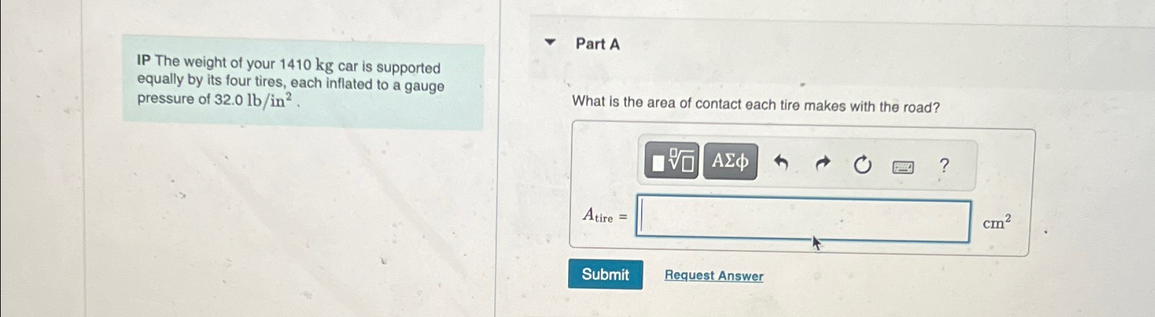 IP The weight of your 1 4 1 0 k g car is