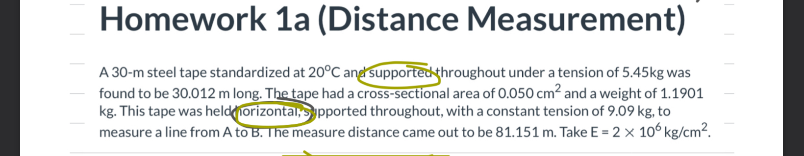 Homework 1 a ( Distance Measurement ) A 3 0 - m