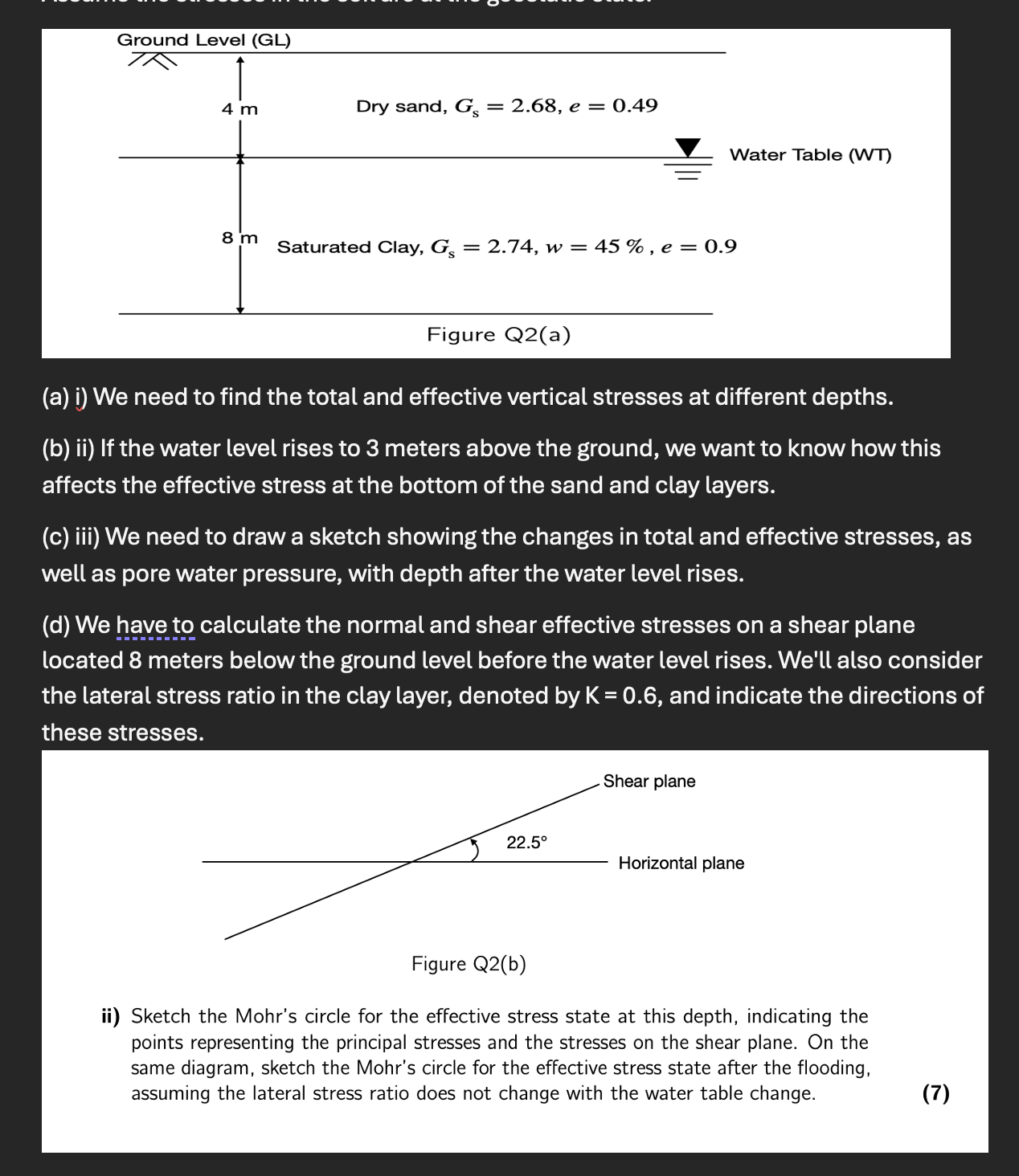 DO THE WHOLE D PART ( a ) i ) We need to find the