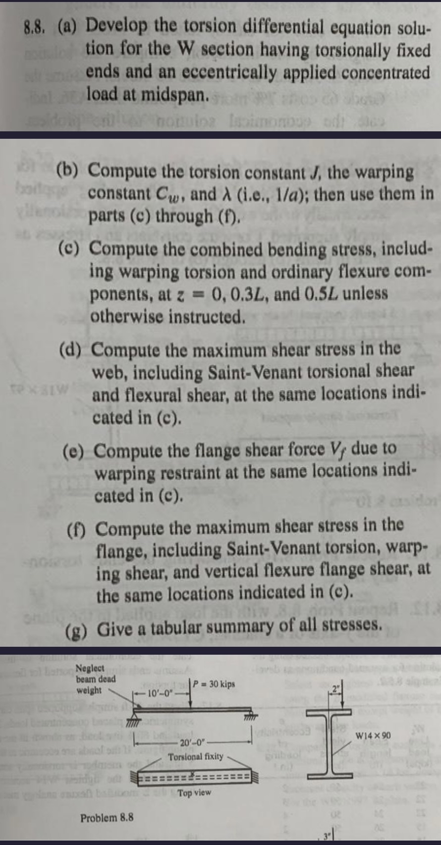 8 . 8 . ( a ) Develop the torsion differential