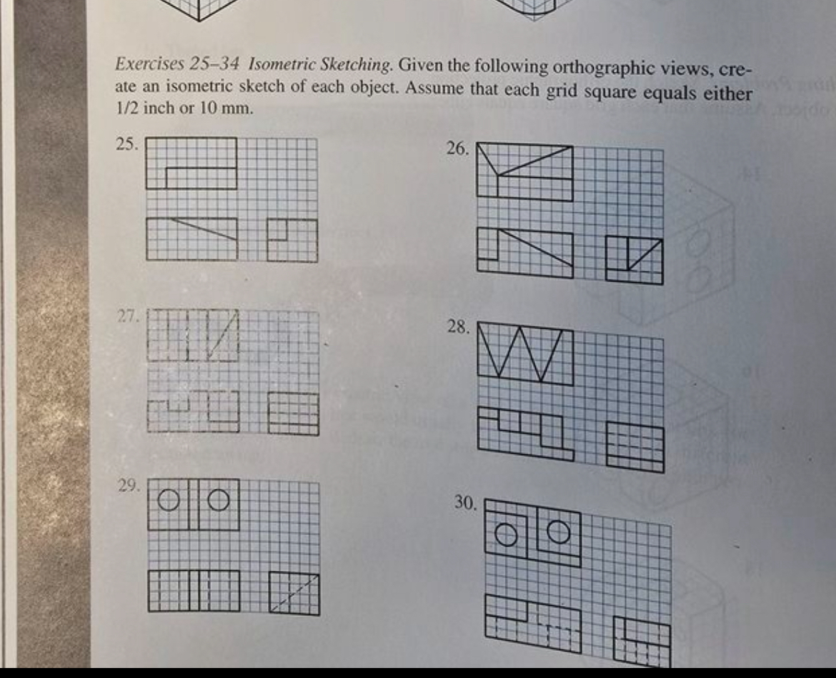 Exercises 2 5 - 3 4 Isometric Sketching. Given