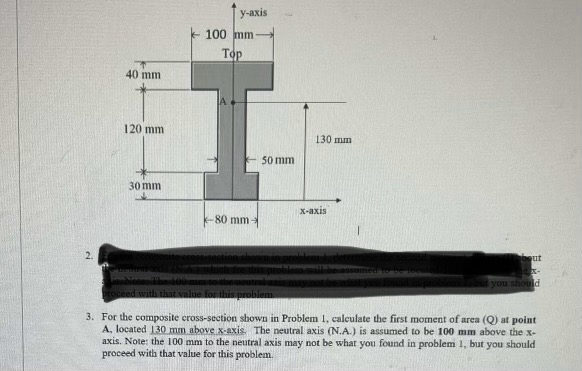 For the composite cross - section shown in