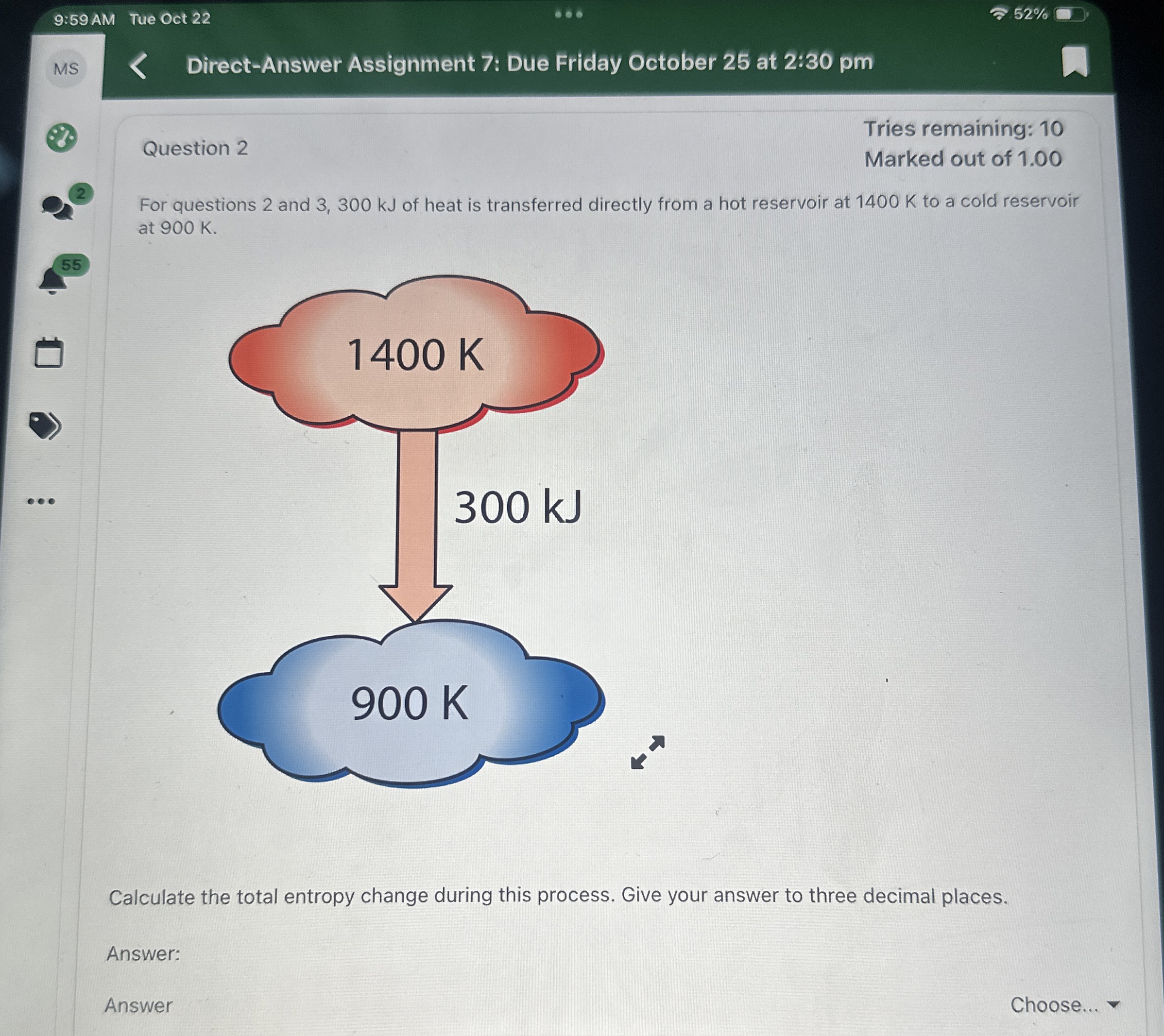 9 : 5 9 AM Tue Oct 2 2 5 2 % MS Direct - Answer